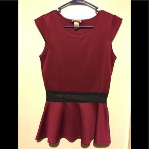 Burgundy blouse
